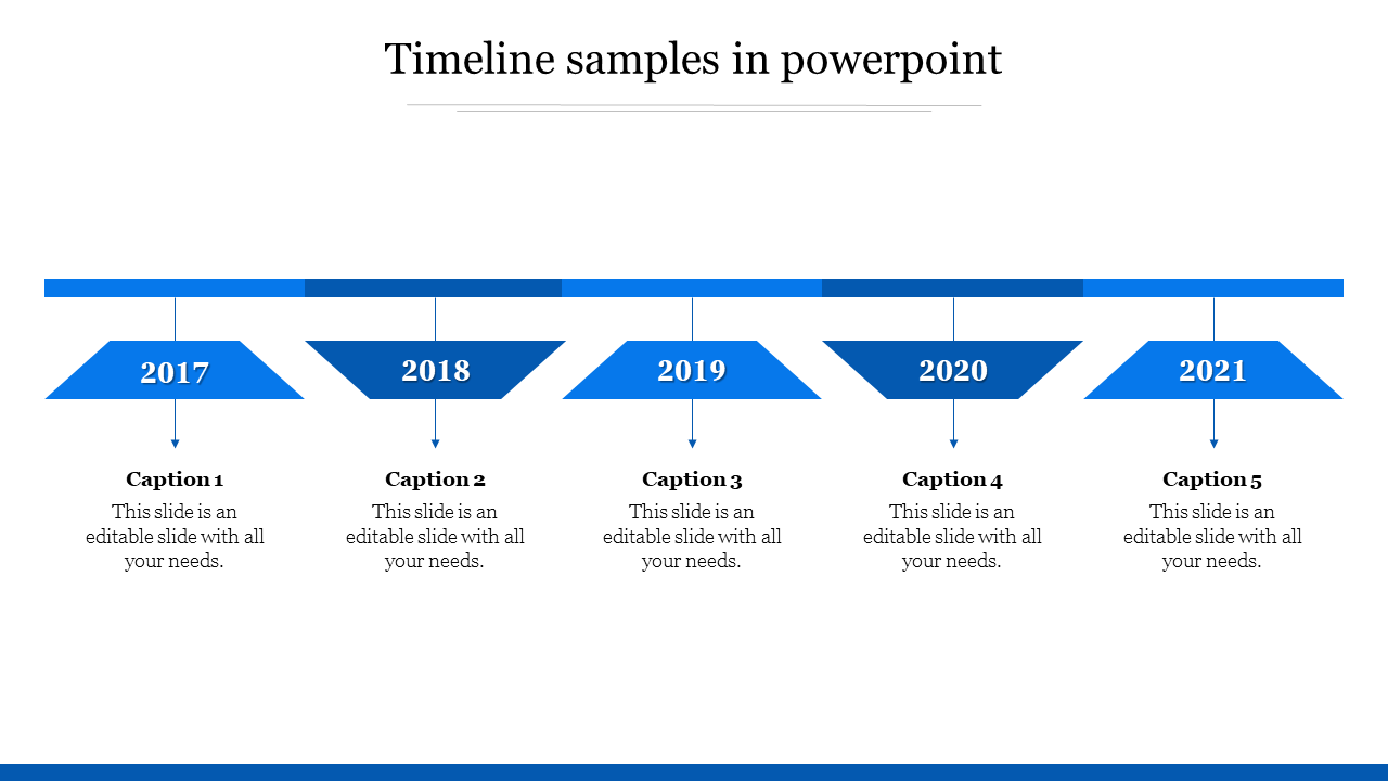 timeline view powerpoint-Blue